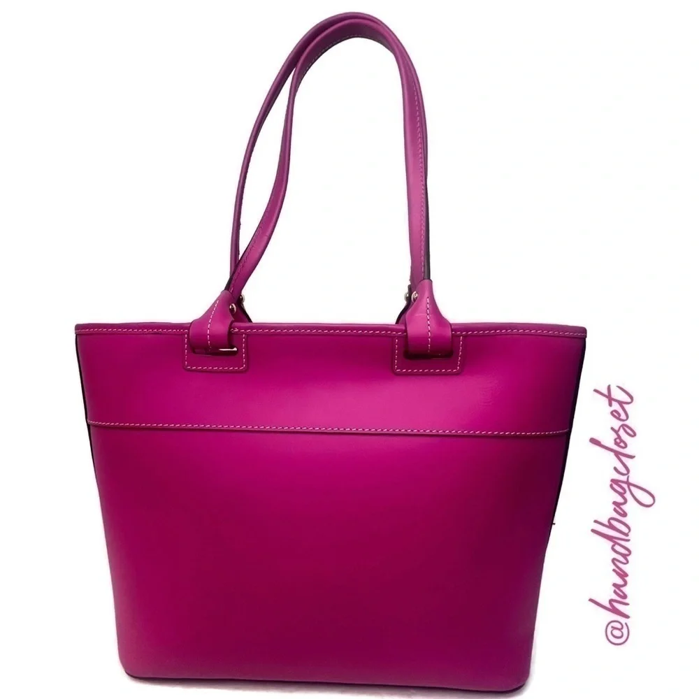 Dooney Magenta Fuchsia Pink Beacon Janine Satchel Bag and Wallet Set